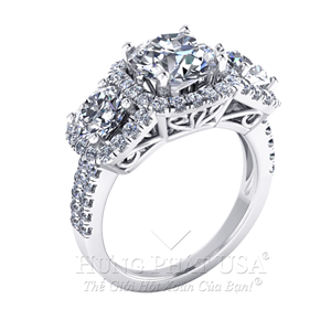 18K White Gold Diamond Ring Setting Style B10154