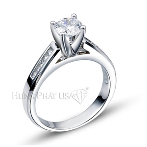 18K White Gold Diamond Ring Setting Style B1019