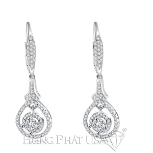 Diamond Dangling Earrings Setting Style E1296