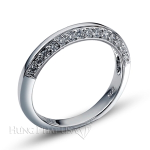 Wedding Band With Micropave Set Round Diamonds D5084A