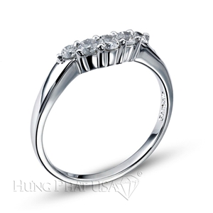 Wedding Band With Prong Set Round Diamonds D5101A
