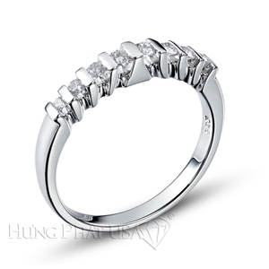 Wedding Band With Channel Set Round Diamonds D5102A