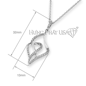 18K White Gold Diamond Pendant Style J12027P