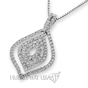 18K White Gold Diamond Pendant Style H05155P