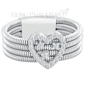 18K White Gold Diamond Ring Setting B70990