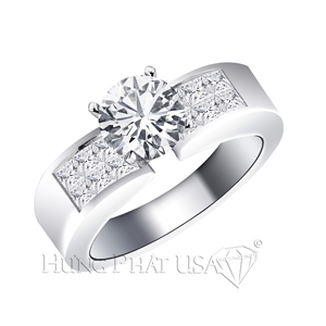 18K White Gold Diamond Ring Setting Style B41710