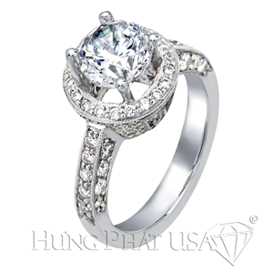18K White Gold Diamond Engagement Ring Setting Style B61734