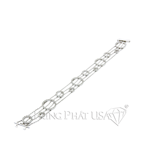 18K White Gold Diamond Bracelet Style L1797