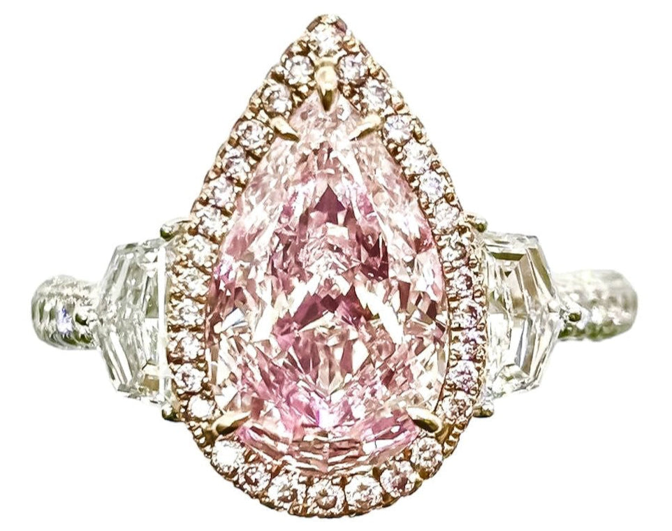 Gia Certified Pear Shape Pink Diamond Ring
