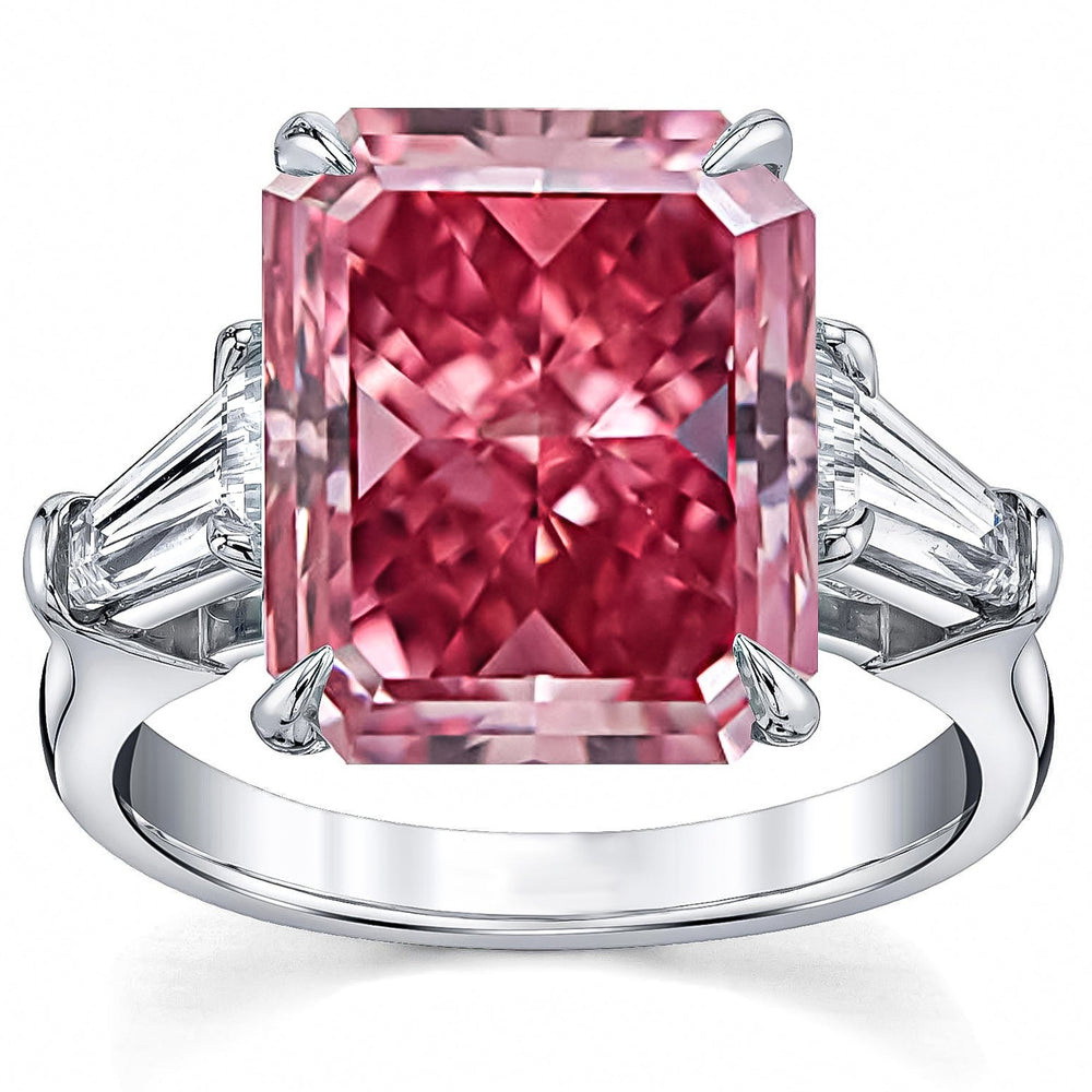 1.40 Carat Fancy Vivid Pure Pink Diamond Ring