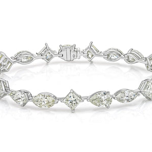 14.17 Carat Pear Shape Diamond Bracelet