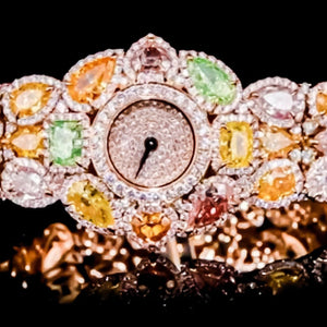 Gia Certified Fancy Color Diamond Watch