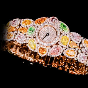 Gia Certified Fancy Color Diamond Watch
