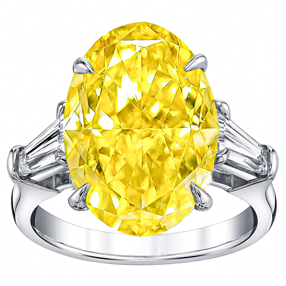 GIA Certified 5.00 Carat Vivid Yellow Diamond Ring