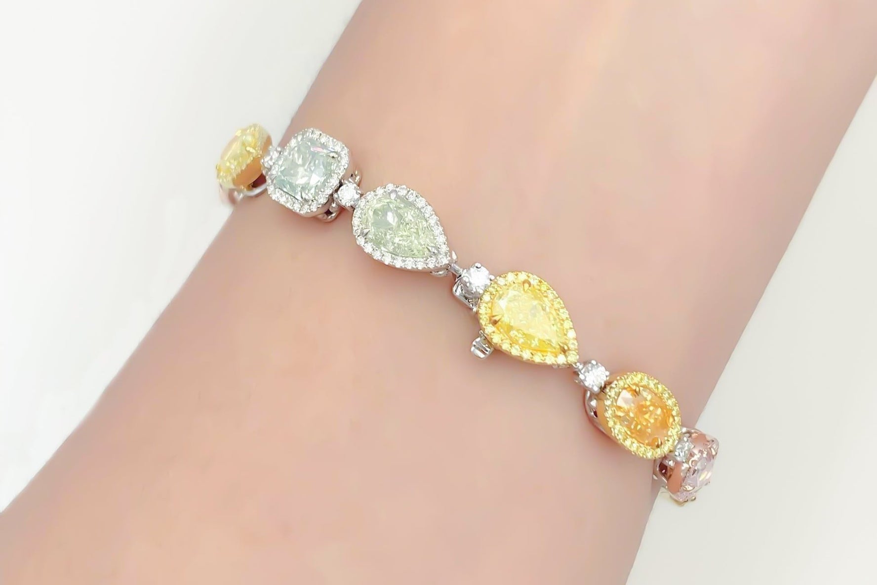 Gia Certified Natural Exotic Fancy Color Diamond Bracelet