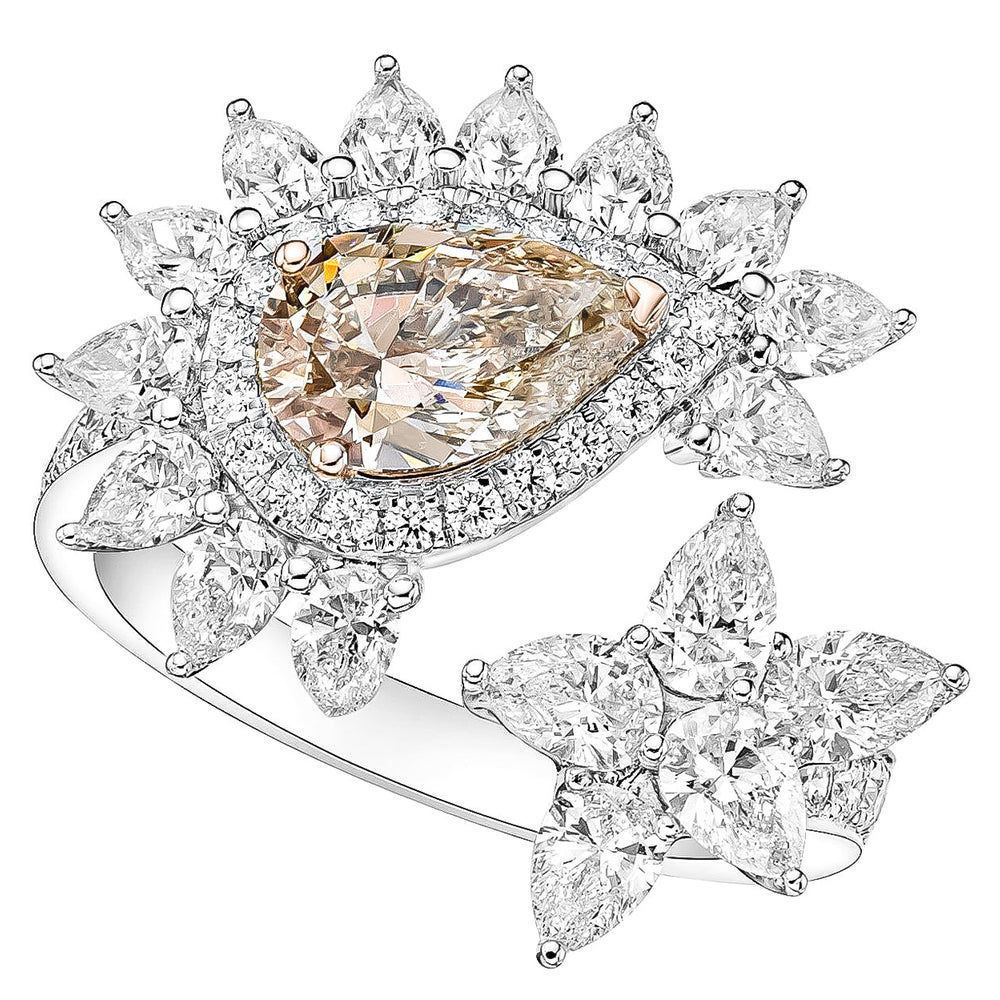 2.72 Carat Cognac Diamond Ring