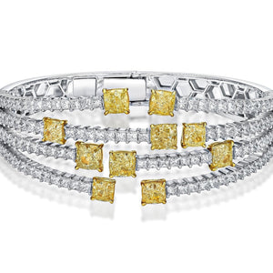 12.74 Carat Yellow Diamond Classic Red Carpet Bangle