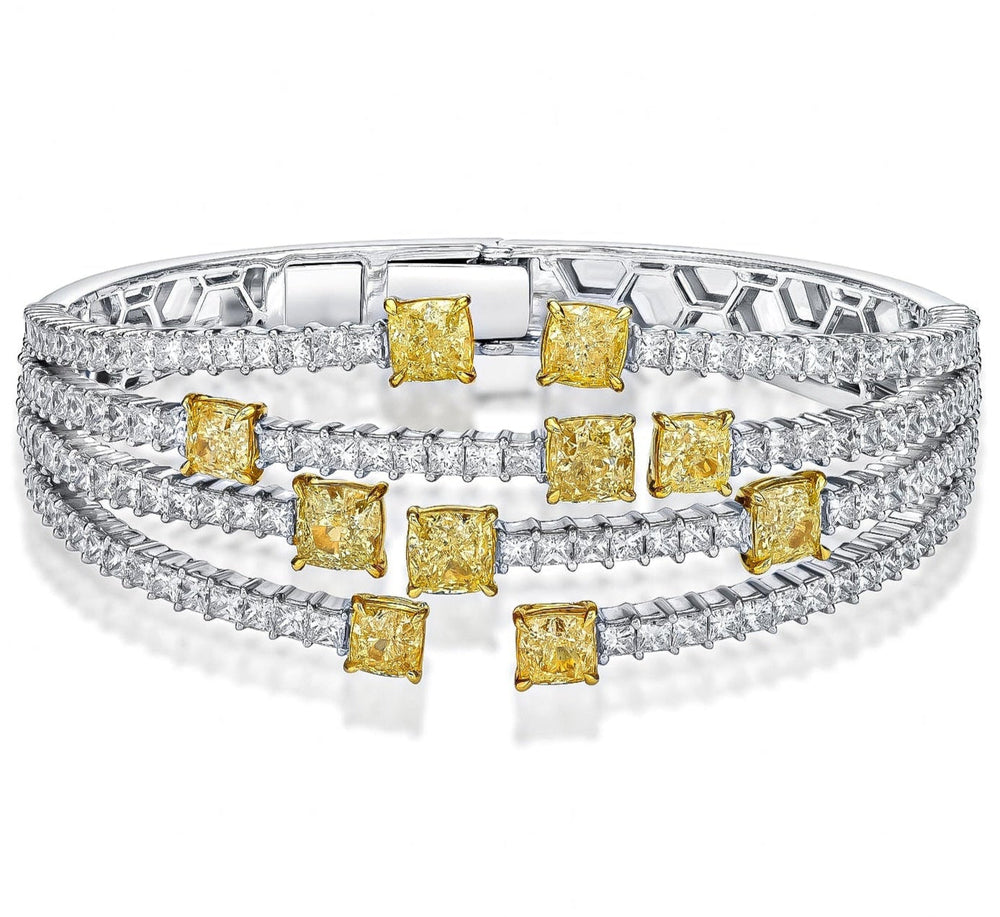 12.74 Carat Yellow Diamond Classic Red Carpet Bangle