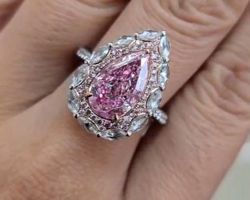 GIA Certified Pinkish Brown Diamond Ring