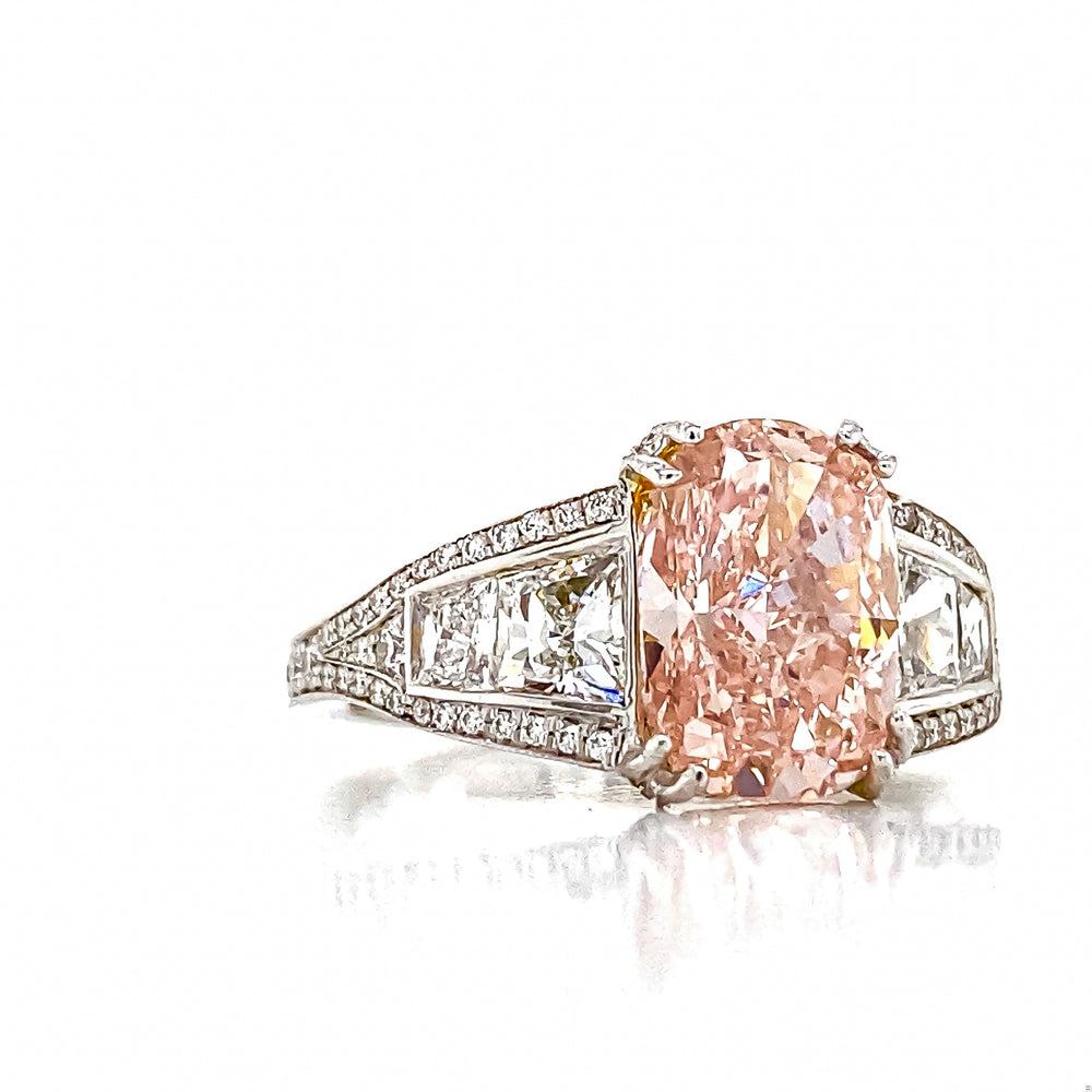 2.50 Carat Fancy Pink Diamond Ring