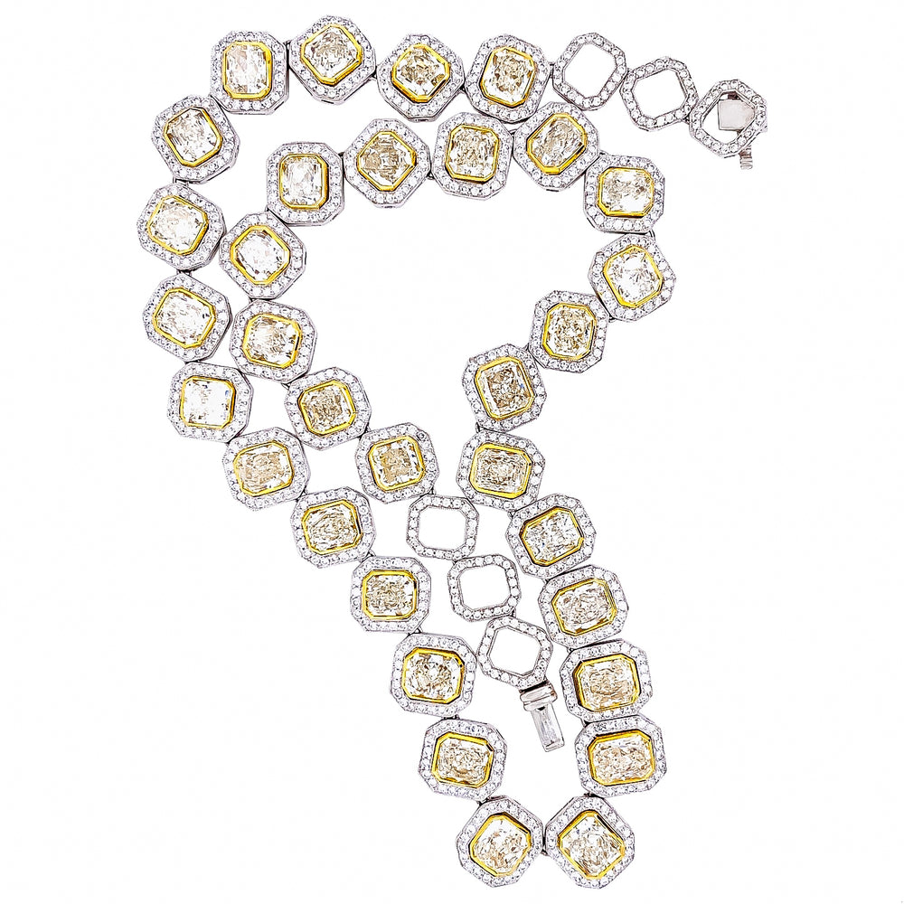 34.00 Carat Yellow Diamond Necklace