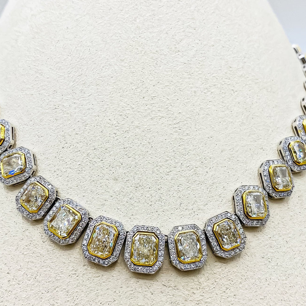 34.00 Carat Yellow Diamond Necklace