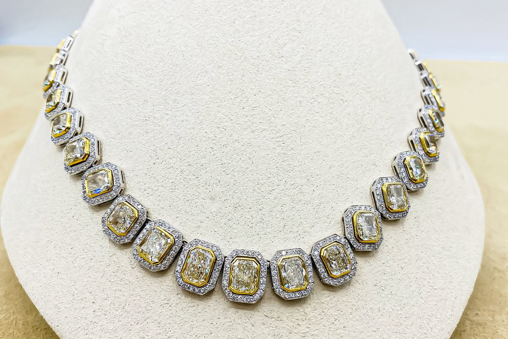 34.00 Carat Yellow Diamond Necklace