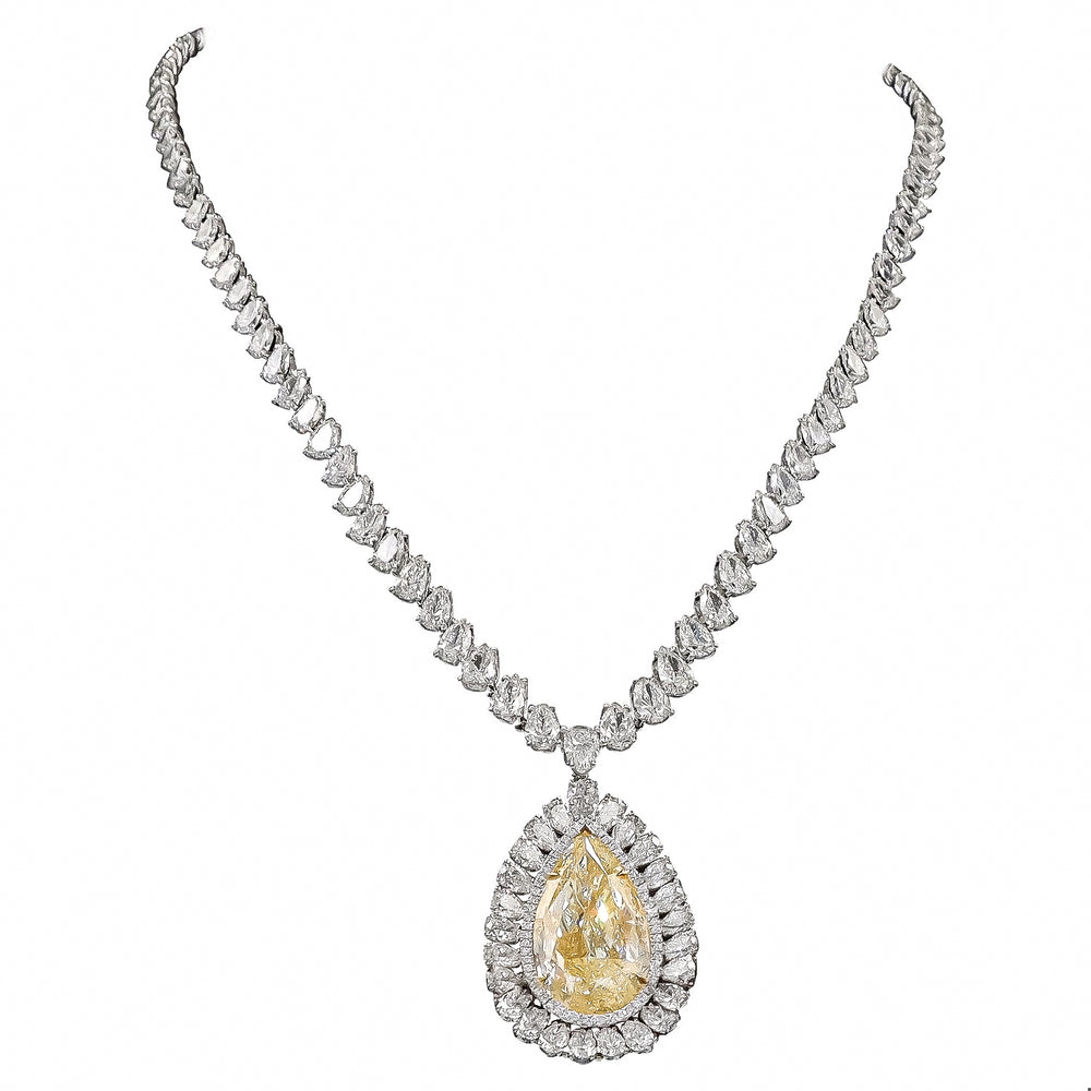 Certified 83.00 Carat Fancy Diamond Necklace