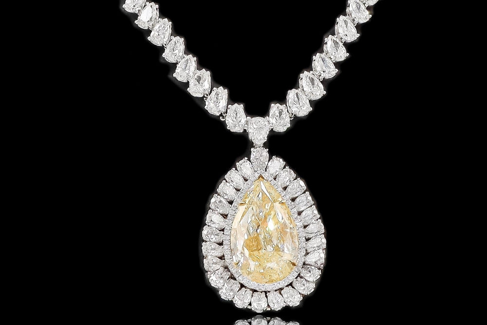 Certified 83.00 Carat Fancy Diamond Necklace