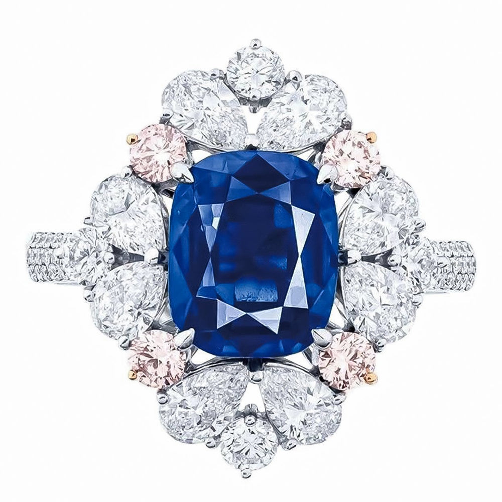 Certified Kashmir Sapphire Ring