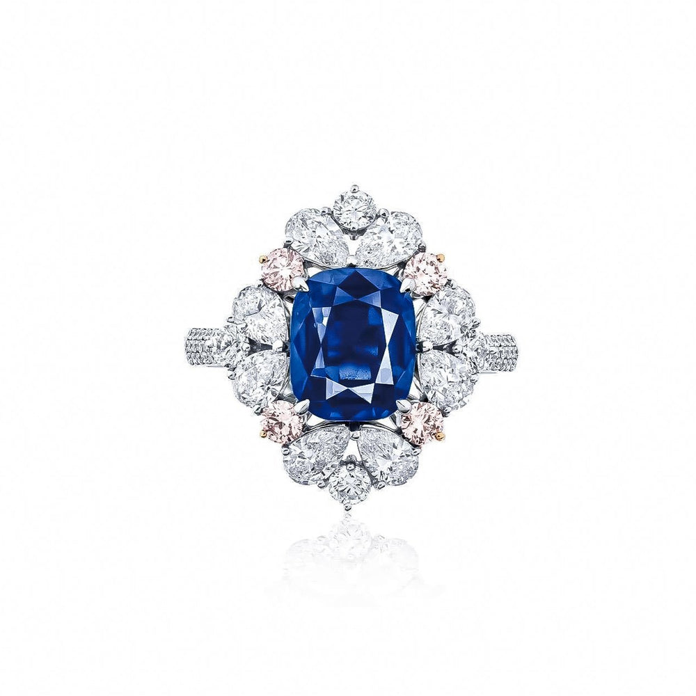 Certified Kashmir Sapphire Ring