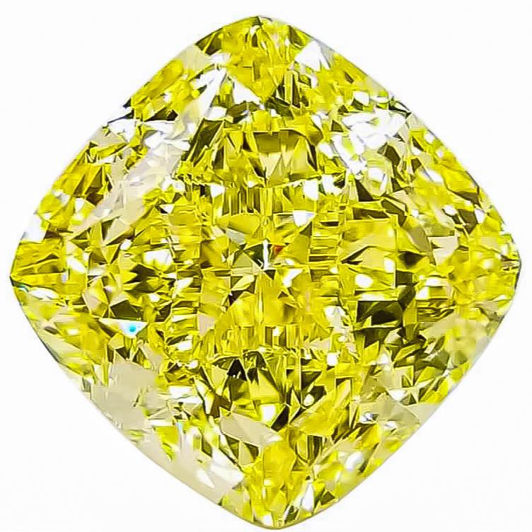 GIA Certified 16.00 Carat Fancy Intense Yellow Diamond