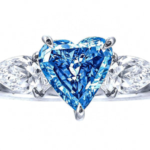 GIA Certified 1.17 Carat Pure Vivid Blue Diamond Ring