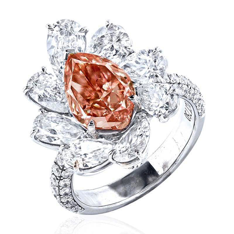 GIA Certified 3.00 Carat Fancy Intense Pink Diamond Ring