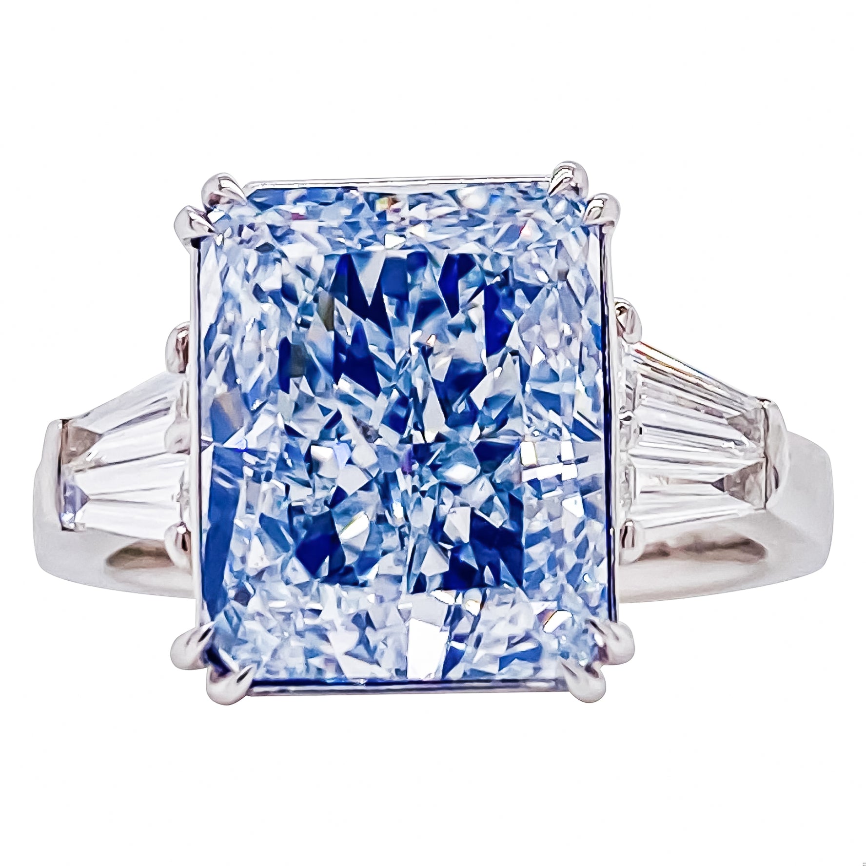 GIA Certified 7.02 Carat Natural Blue Diamond Ring