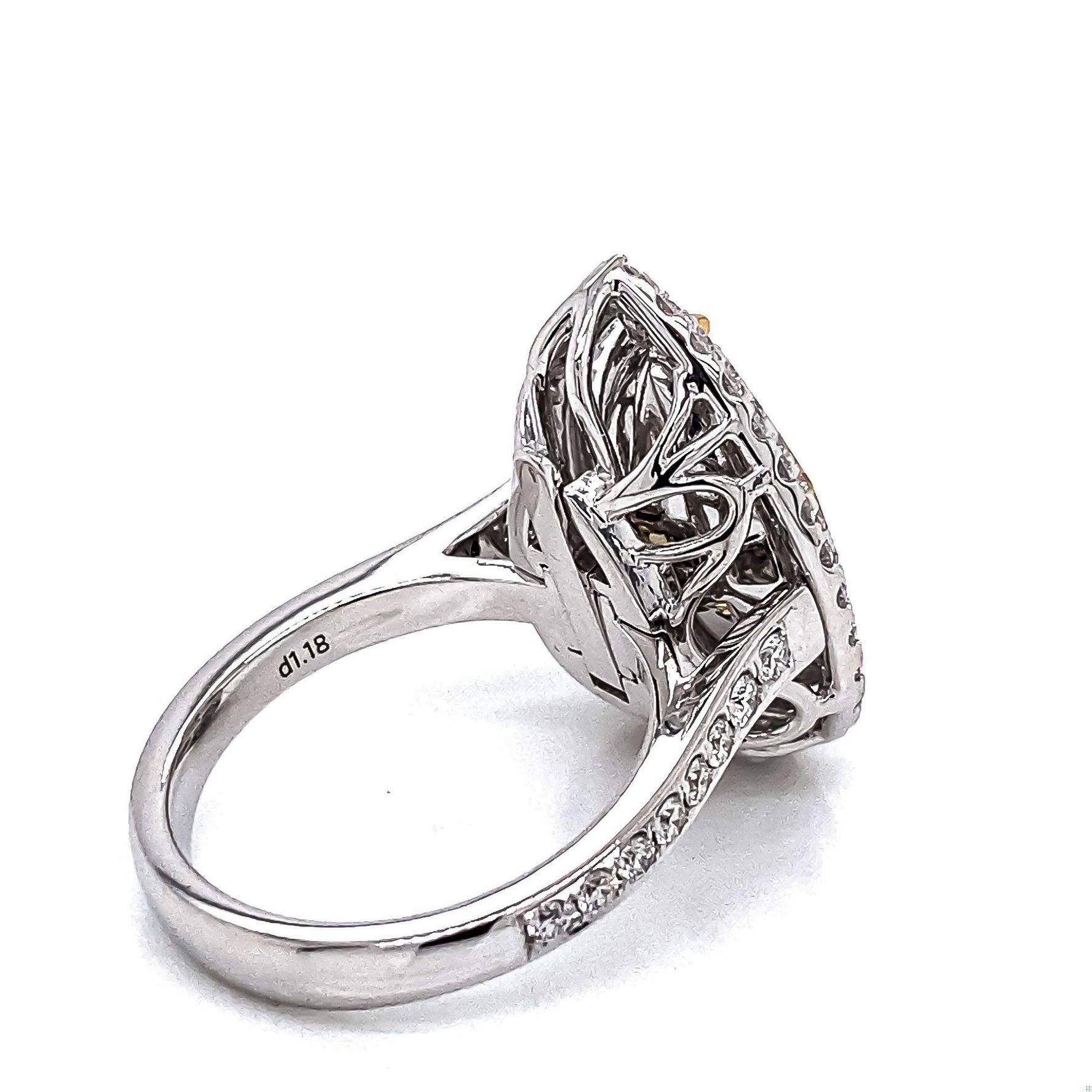 GIA Certified 7.18 Carat Yellow Diamond Ring and Pendant