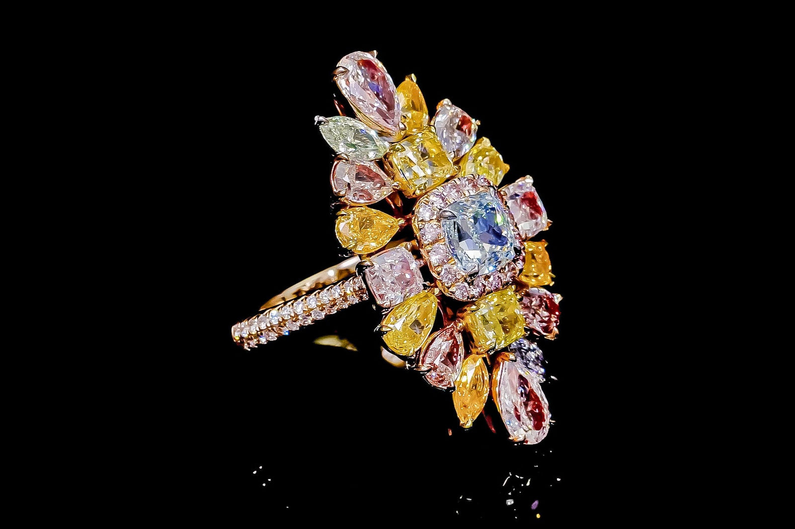 GIA Certified Blue Diamond Flawless Ring