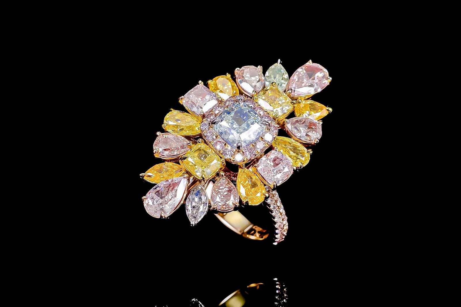 GIA Certified Blue Diamond Flawless Ring