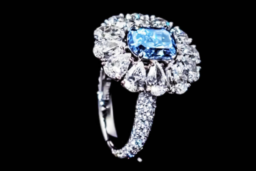 GIA Certified Natural Vivid Blue Internally Flawless Diamond Ring