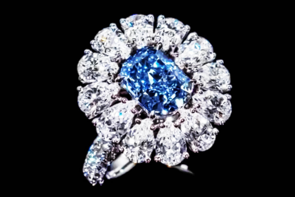 GIA Certified Natural Vivid Blue Internally Flawless Diamond Ring