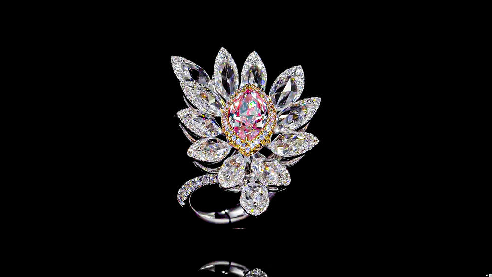 GIA Certified Pink Diamond Suite