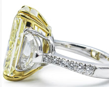 Gia Certified 19.00 Carat Fancy Intense Yellow Diamond Ring