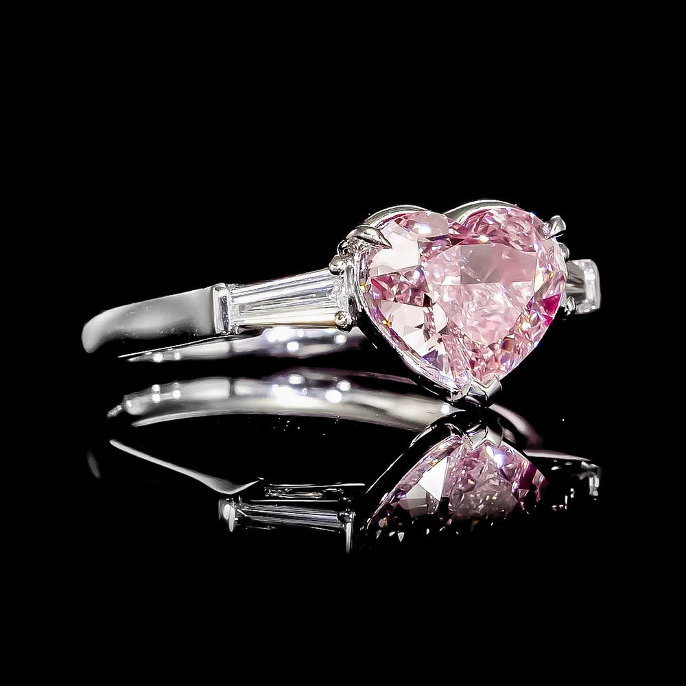 Gia Certified 3.00 Carat Fancy Light Pink Diamond Ring