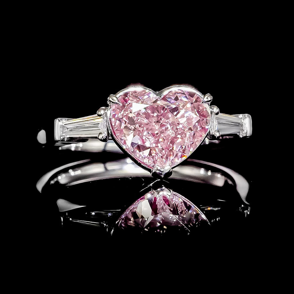 Gia Certified 3.00 Carat Fancy Light Pink Diamond Ring