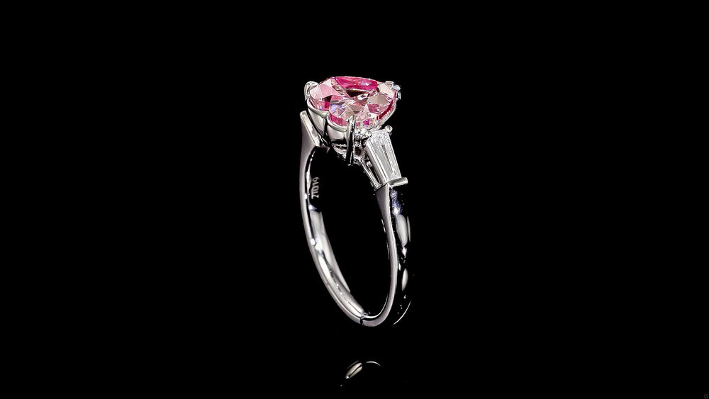 Gia Certified 3.00 Carat Fancy Light Pink Diamond Ring