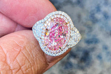 Gia Certified 3.00 Carat Oval Pink Diamond Ring