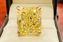 Gia Certified 41.00 Carat Fancy Intense Yellow Diamond Ring