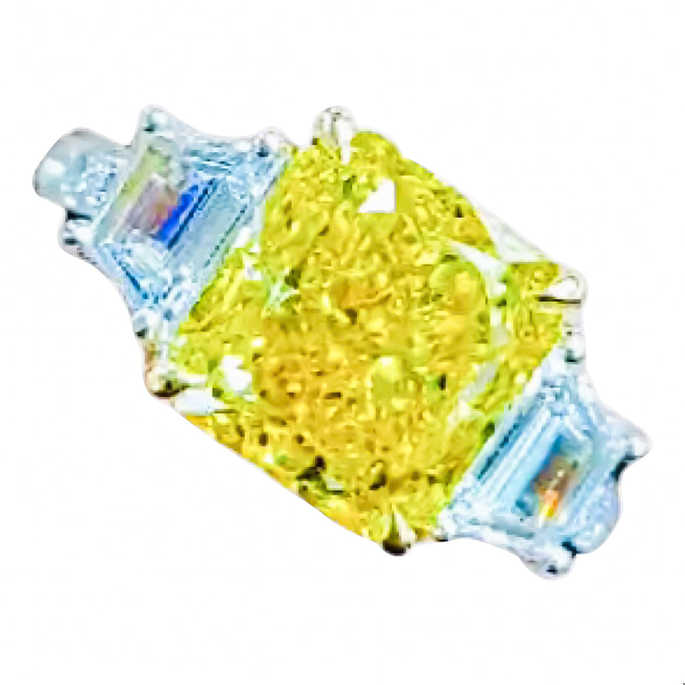 Gia Certified 5.00 Carat Vivid Yellow Diamond Ring