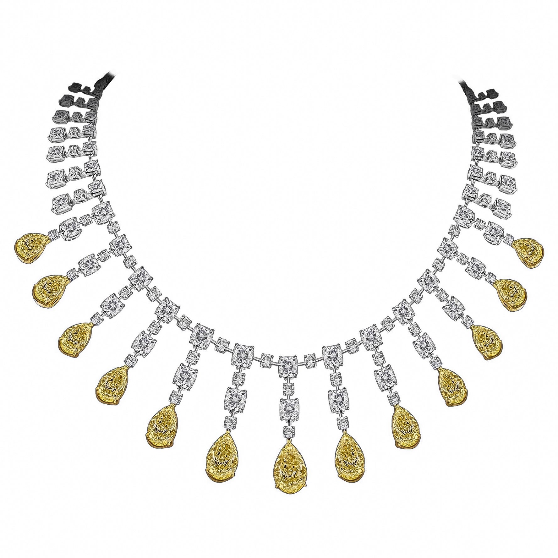 Gia Certified 69.00 Carat Fancy Diamond Necklace