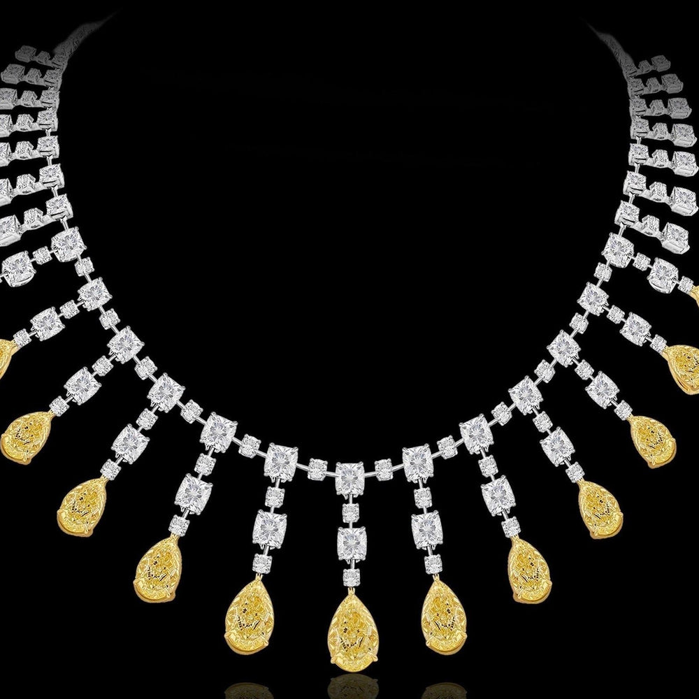 Gia Certified 69.00 Carat Fancy Diamond Necklace